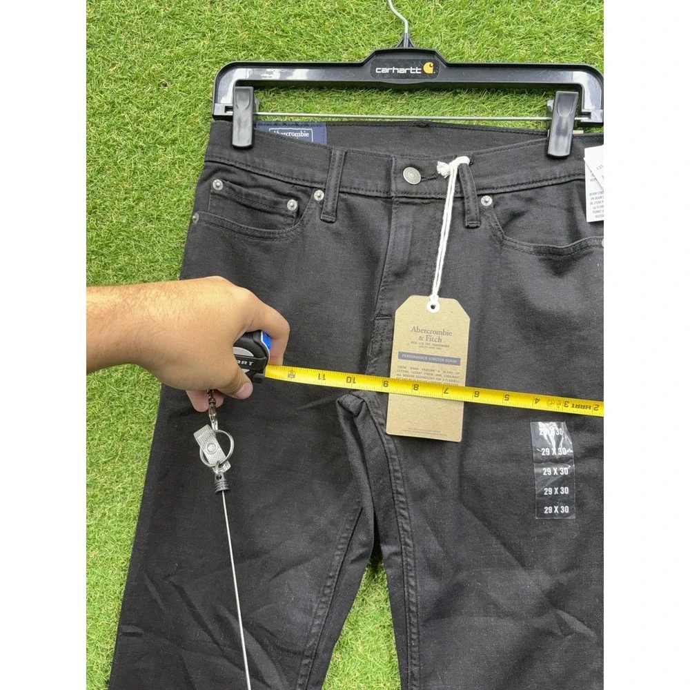 Abercrombie & Fitch Jeans Mens 29x30 Felix Super Slim Fit Stretch Black Denim